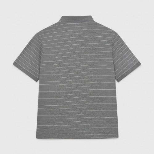 Nike Γκρι Ριγέ Polo Μπλούζα – Ανδρική XXL / Pre-Owned